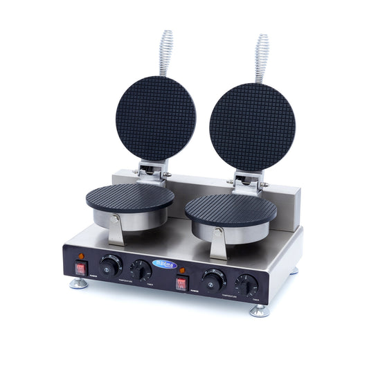 Double Ice Cream Cone Waffle Maker, 2 Plates, 2 kW