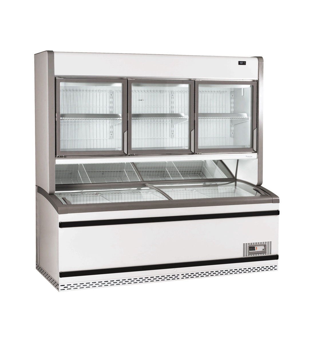 Combi Vertical Display Cabinet, Glass Doors