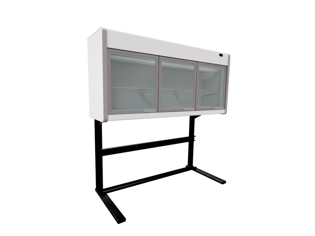 Combi Vertical Display Cabinet, Glass Doors