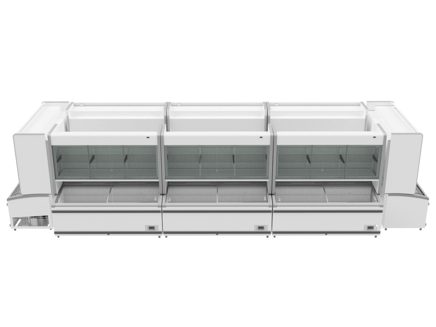 Combi Vertical Display Cabinet, Glass Doors