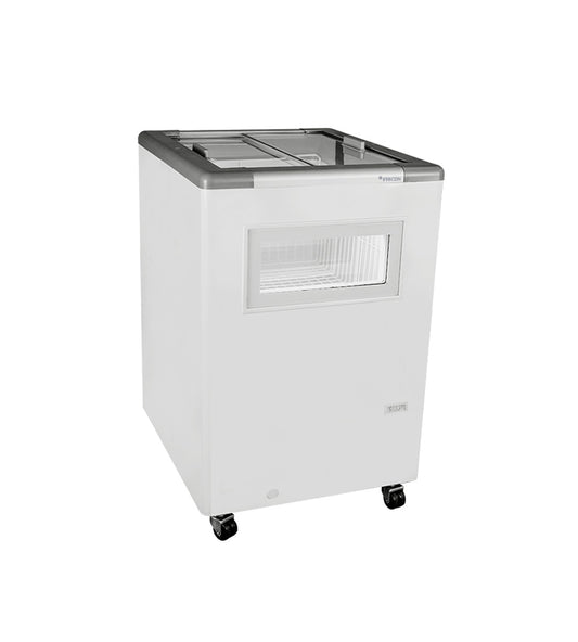Chest Ice Cream Freezer, Glass Lid, 136 L, -24/-16°C