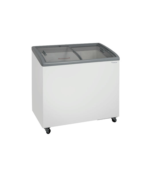 Chest Ice Cream Conservator, Sliding Glass Lid, Black