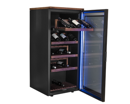 Wine Cave, Glass Door, Wood Shelves, R290