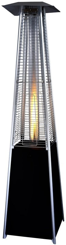 Gas Patio Tower Heater, 13 kW, 20 m², Black