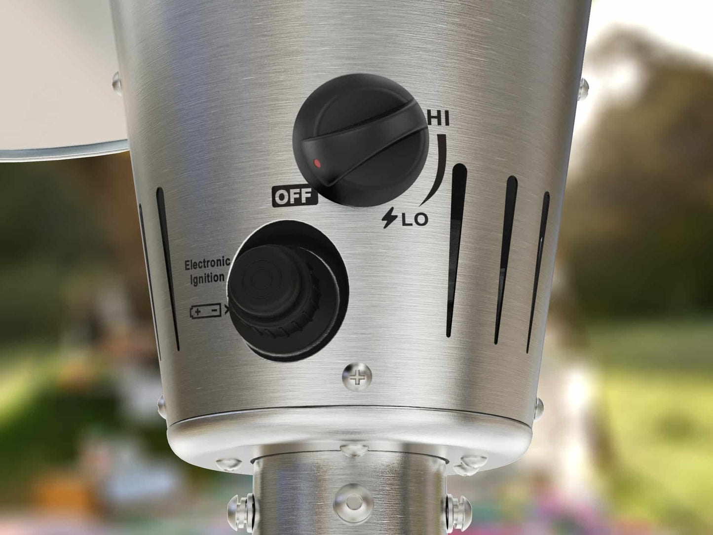 Gas Patio Heater, 13 kW, 16 m², Silver