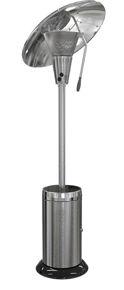 Gas Patio Heater, 13 kW, 16 m², Silver