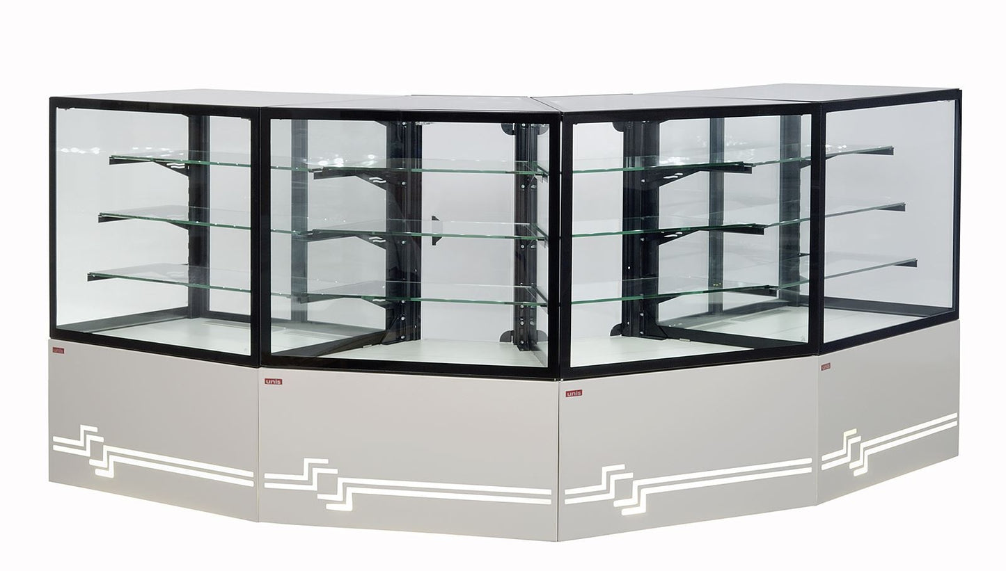Cube Pastry Display Showcase, +4/+8°C, LED