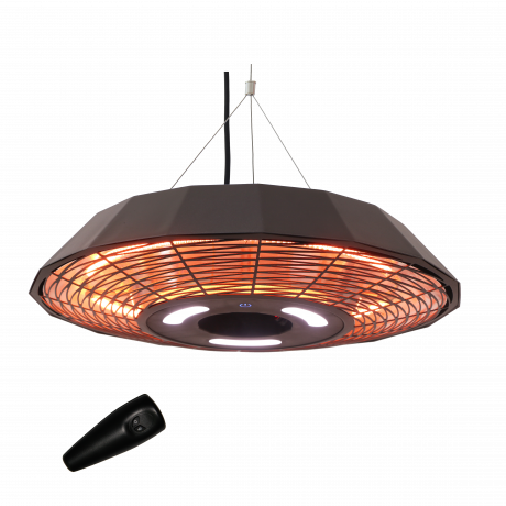 Ceiling Infrared Patio Heater with LED, 2 kW, IP24