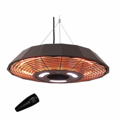 Ceiling Infrared Patio Heater with LED, 2 kW, IP24