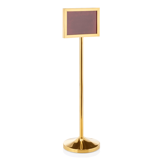 Was Info Stand A4 Landscape, 1200 mm, Titanium Gold