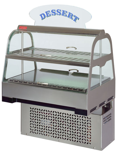 Loire Pastry Display Cabinet, 2-Shelf, 1 kW