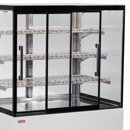 Heated Pastry Display Showcase, 3 Shelves, LED