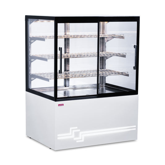 Heated Pastry Display Showcase, 3 Shelves, LED