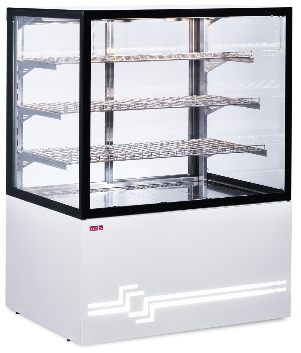 Heated Pastry Display Showcase, 3 Shelves, LED