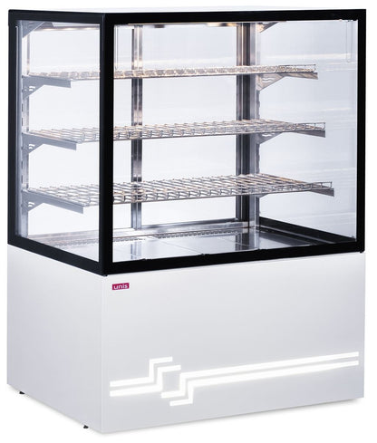 Heated Pastry Display Showcase, 3 Shelves, LED