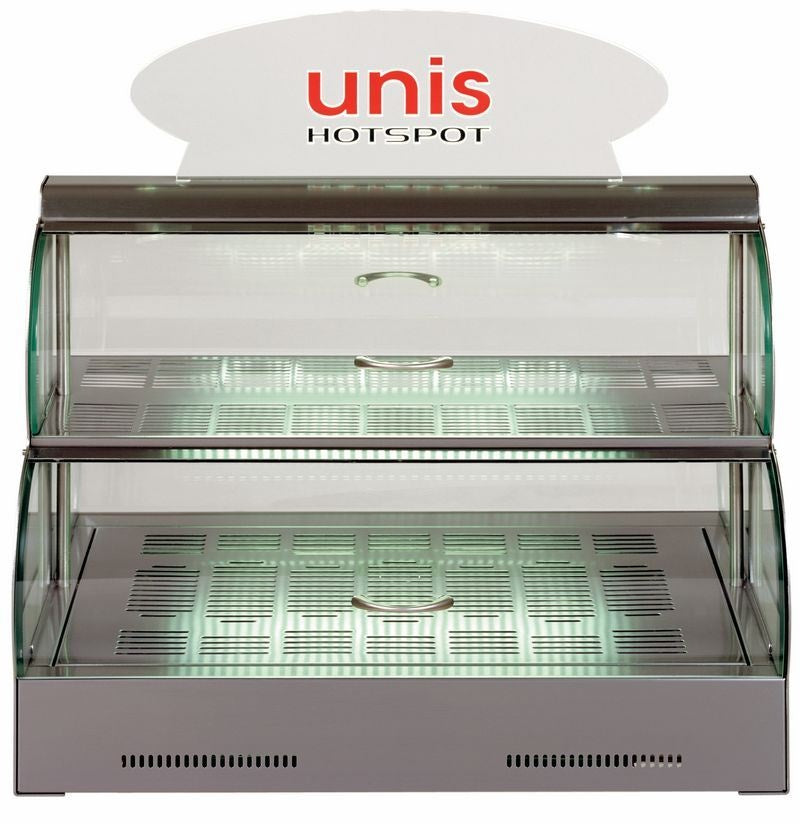 Countertop Warmer Display Case, 2-Shelf, 30–90°C