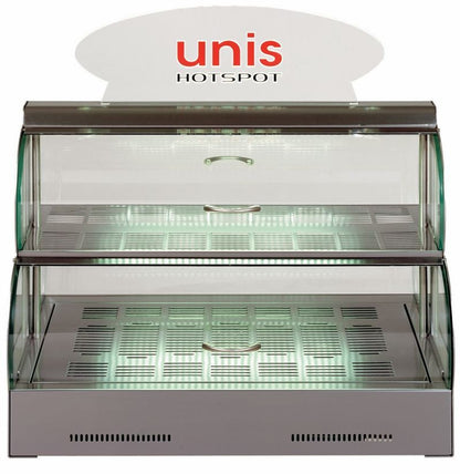 Countertop Warmer Display Case, 2-Shelf, 30–90°C