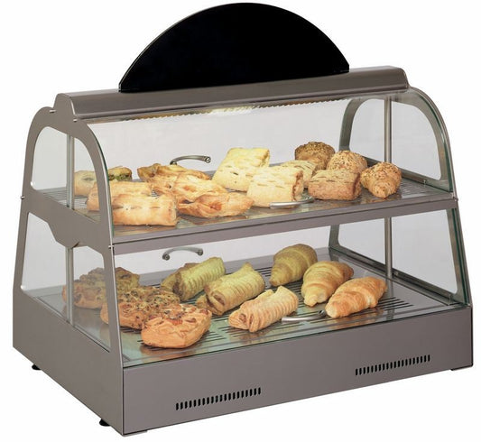 Hot Food Warmer Display, 2-Tier, 35–90°C