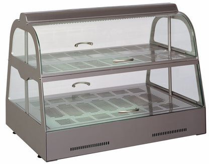 Hot Food Warmer Display, 2-Tier, 35–90°C