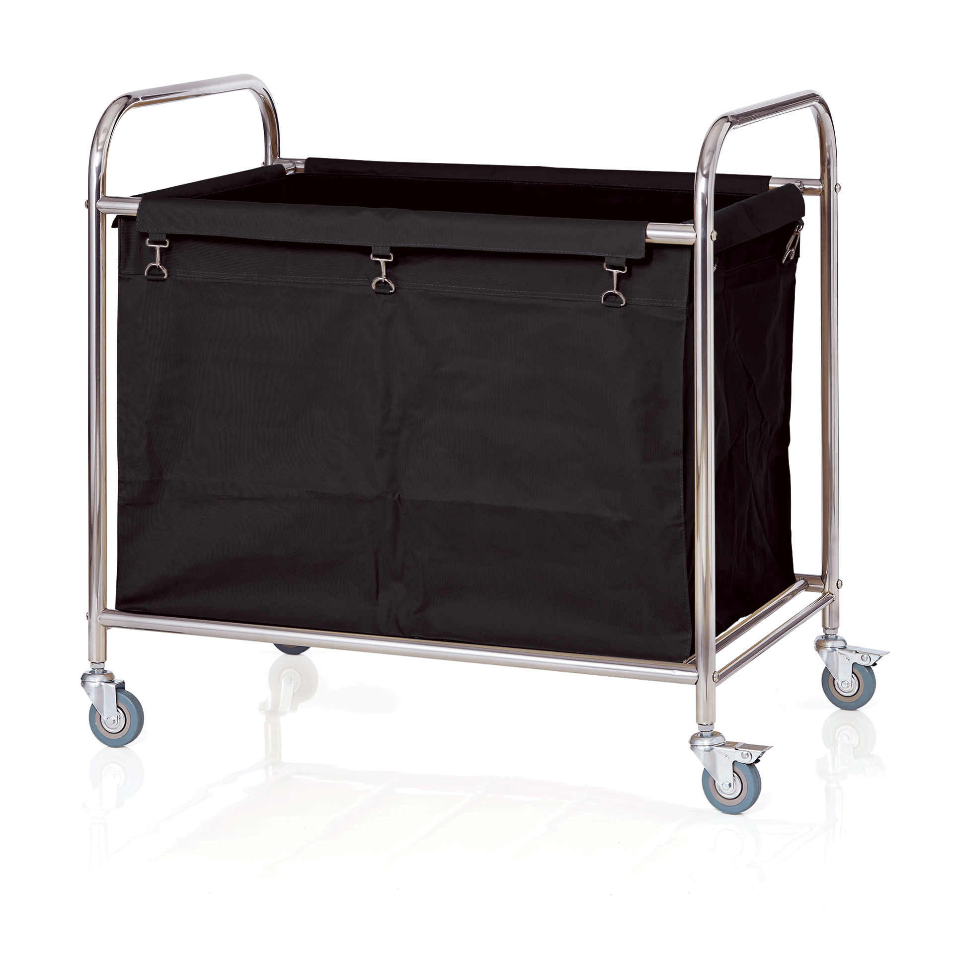 Was Laundry Trolley, Black, 220 L, Powder-Coated Steel