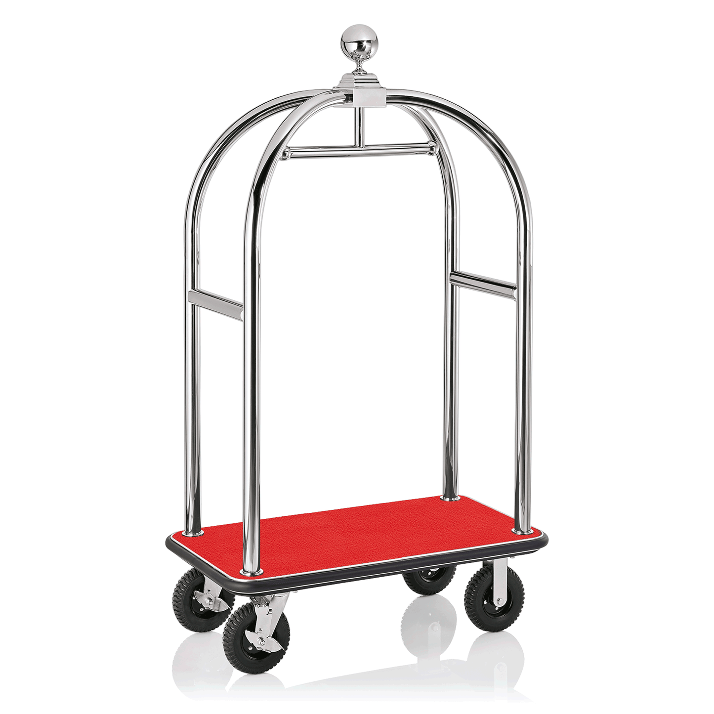 Was Luggage Trolley Drift, Polished Steel, Red Carpet