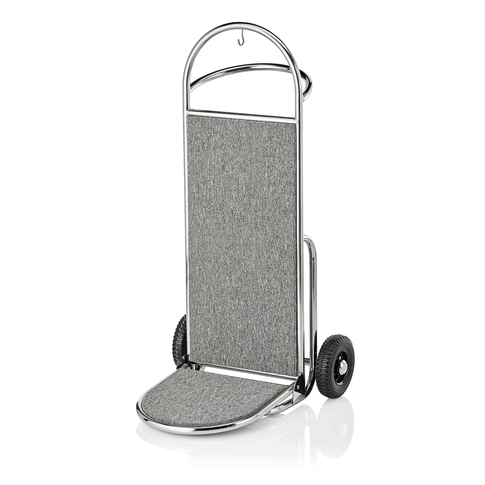 Was Folding Luggage Trolley Sprint, Polished, Grey Carpet