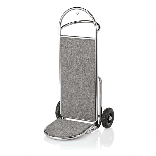 Was Folding Luggage Trolley Sprint, Polished, Grey Carpet