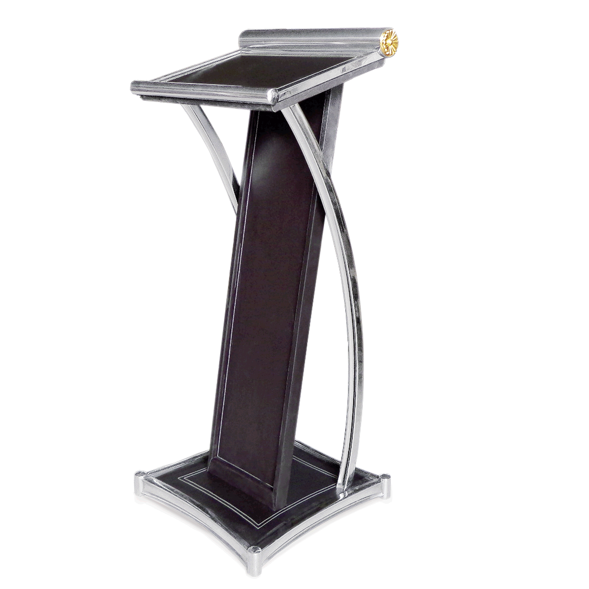Was Lectern, Stainless Steel and Wood, 500×500×1200 mm