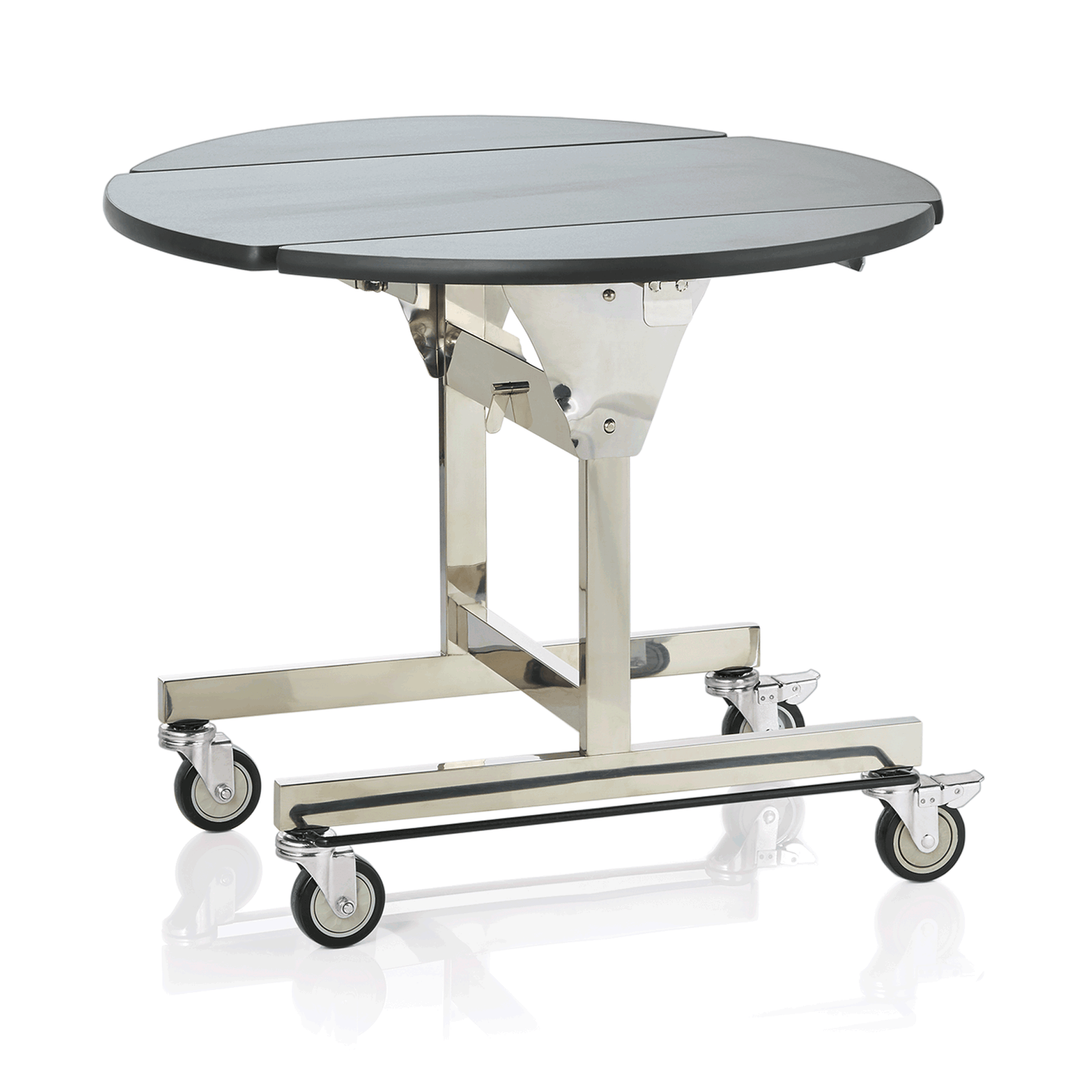 Was Folding Room Service Trolley, Stainless Steel and MDF Top