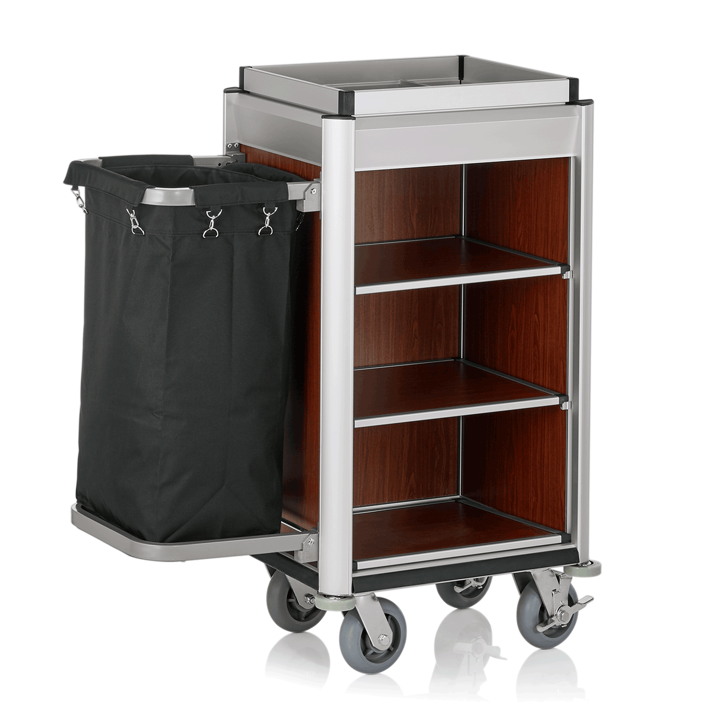 Was Room Service Trolley Isabella, Light Edges, Dark Wood, 950 mm