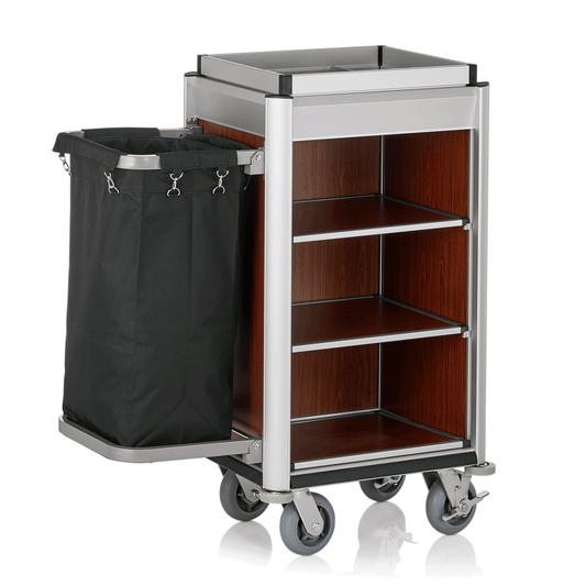 Was Room Service Trolley Isabella, Light Edges, Dark Wood, 950 mm
