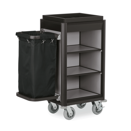 Was Room Service Trolley Isabella, Black Edges, Aluminium, 950 mm