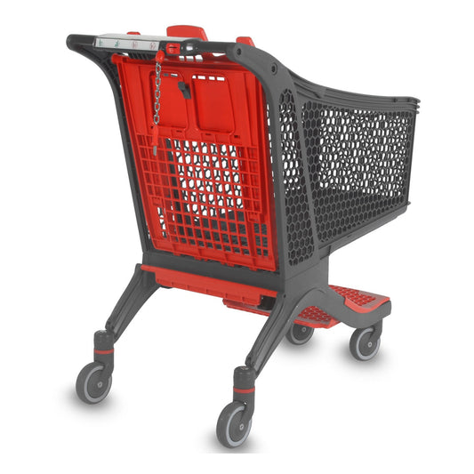 Plastic Supermarket Shopping Trolley, 220 L, 192 kg