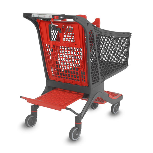 Plastic Supermarket Shopping Trolley, 220 L, 192 kg