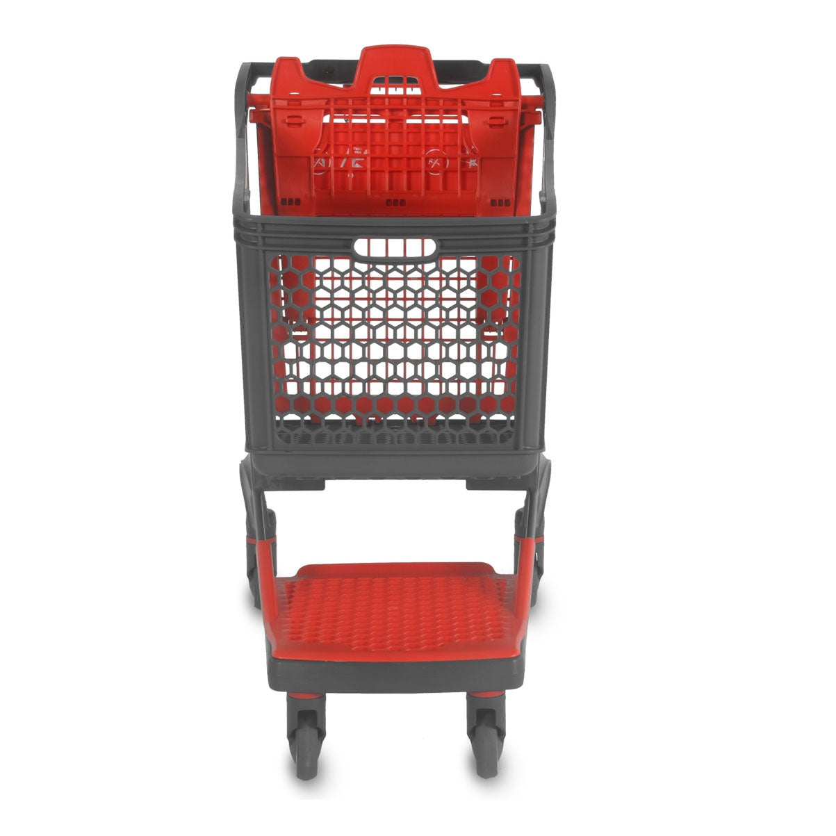 Plastic Supermarket Shopping Trolley, 220 L, 192 kg