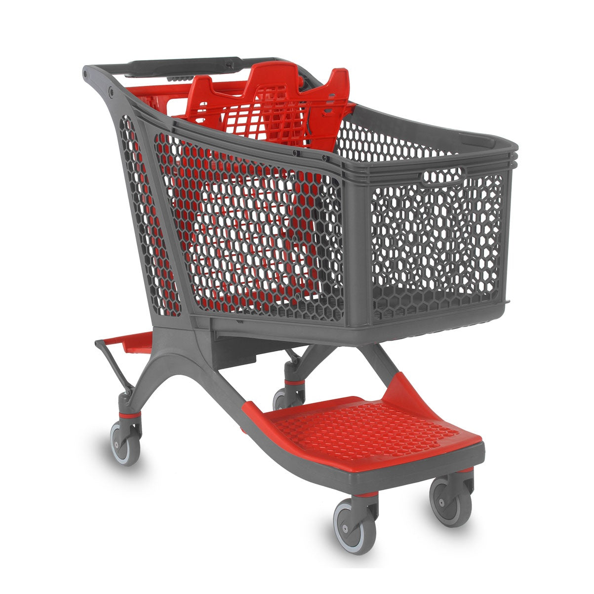 Plastic Supermarket Shopping Trolley, 220 L, 192 kg