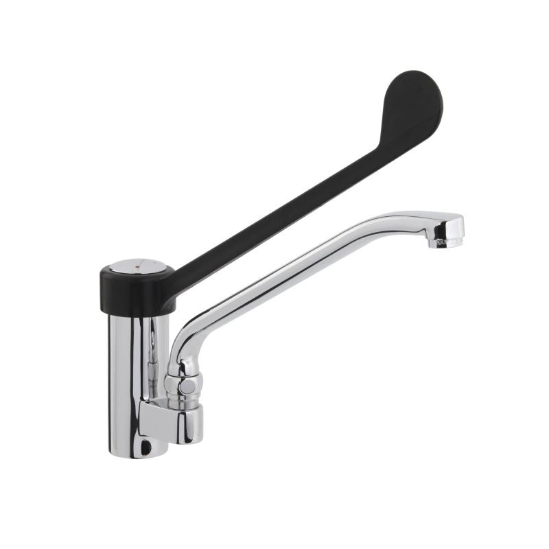 Elbow-Lever Kitchen Faucet, Swivel Spout, 255 mm