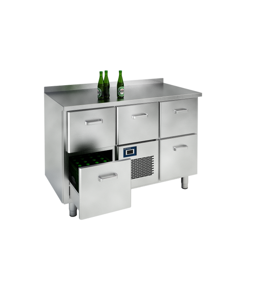 Bar Refrigeration Table, 4-Drawer, +2/+6°C, 1260mm