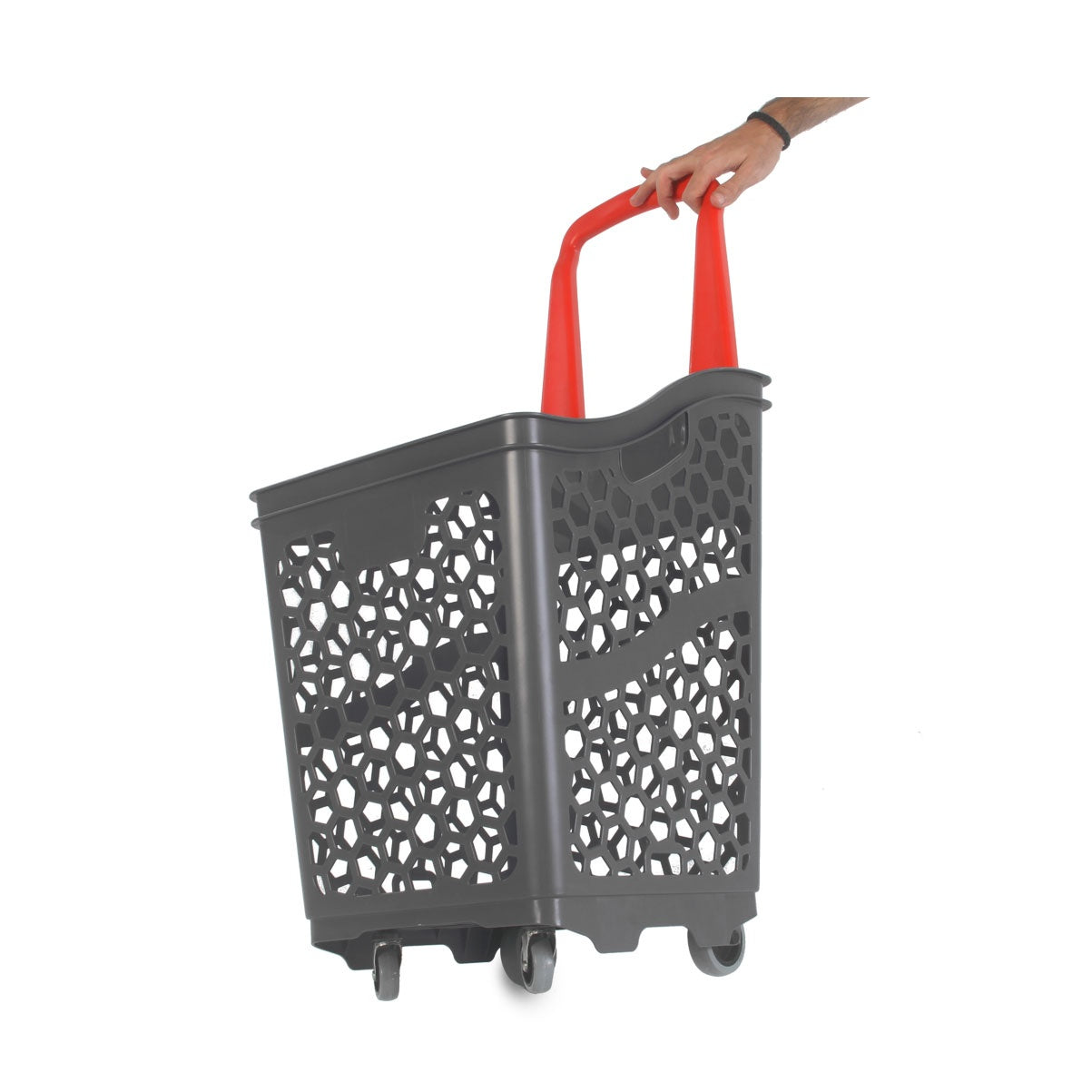 Rolling Shopping Basket, Smooth, 65 L