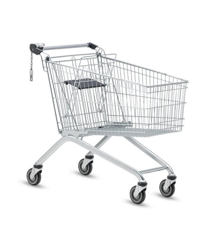 Steel Shopping Trolley with Child Seat, 75 L
