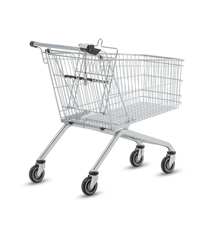 Steel Shopping Trolley, 150 L, 4 Swivel Castors
