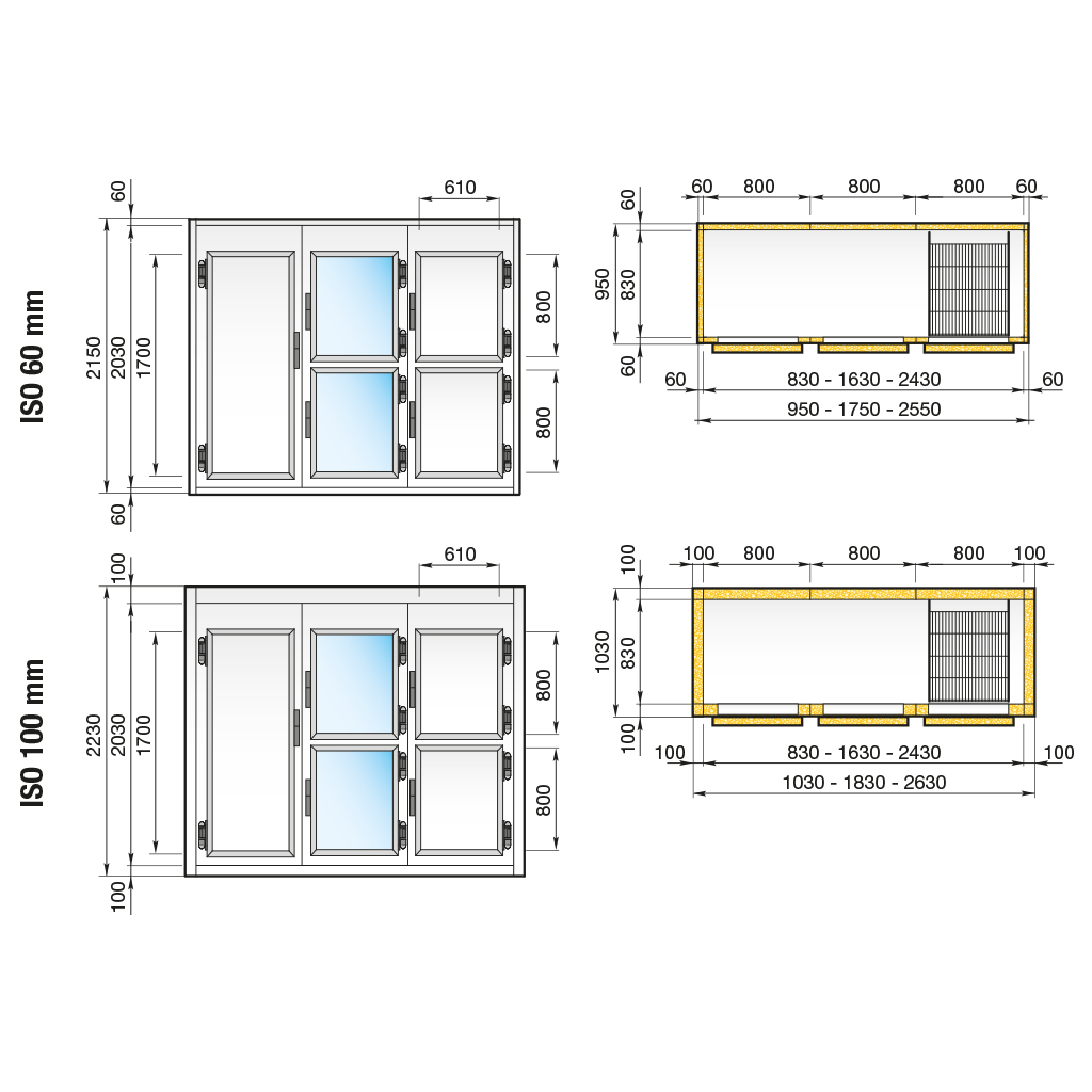 Multisystem Modular Cold Room Cabinet