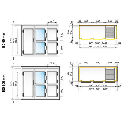 Multisystem Modular Cold Room Cabinet