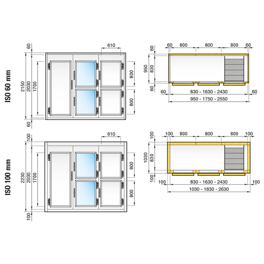Multisystem Modular Cold Room Cabinet