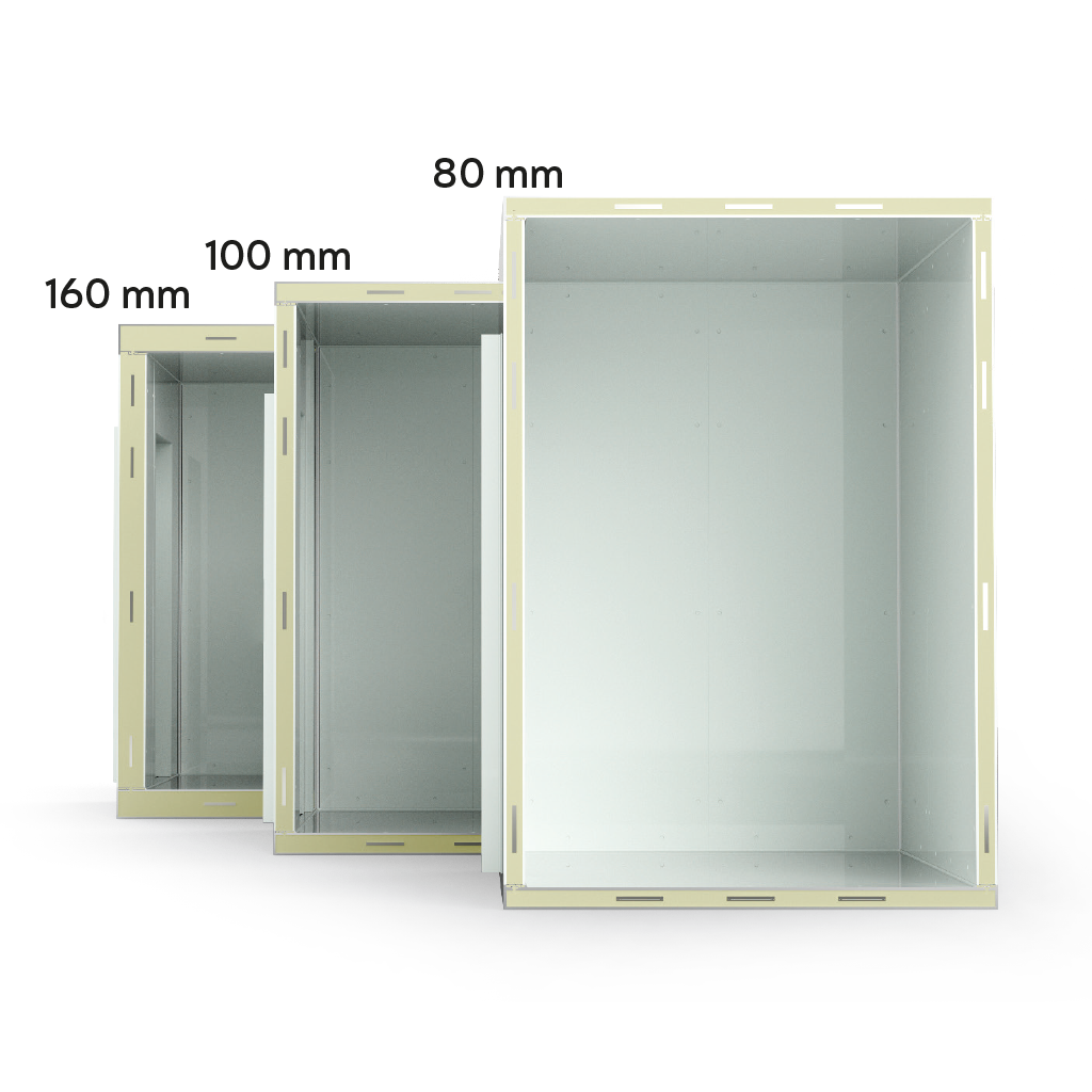 Modular Cold Room Panel System, 80/100/160 mm