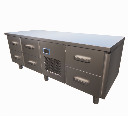 Refrigerated Drawer Table, 1660 mm, +2/+6°C