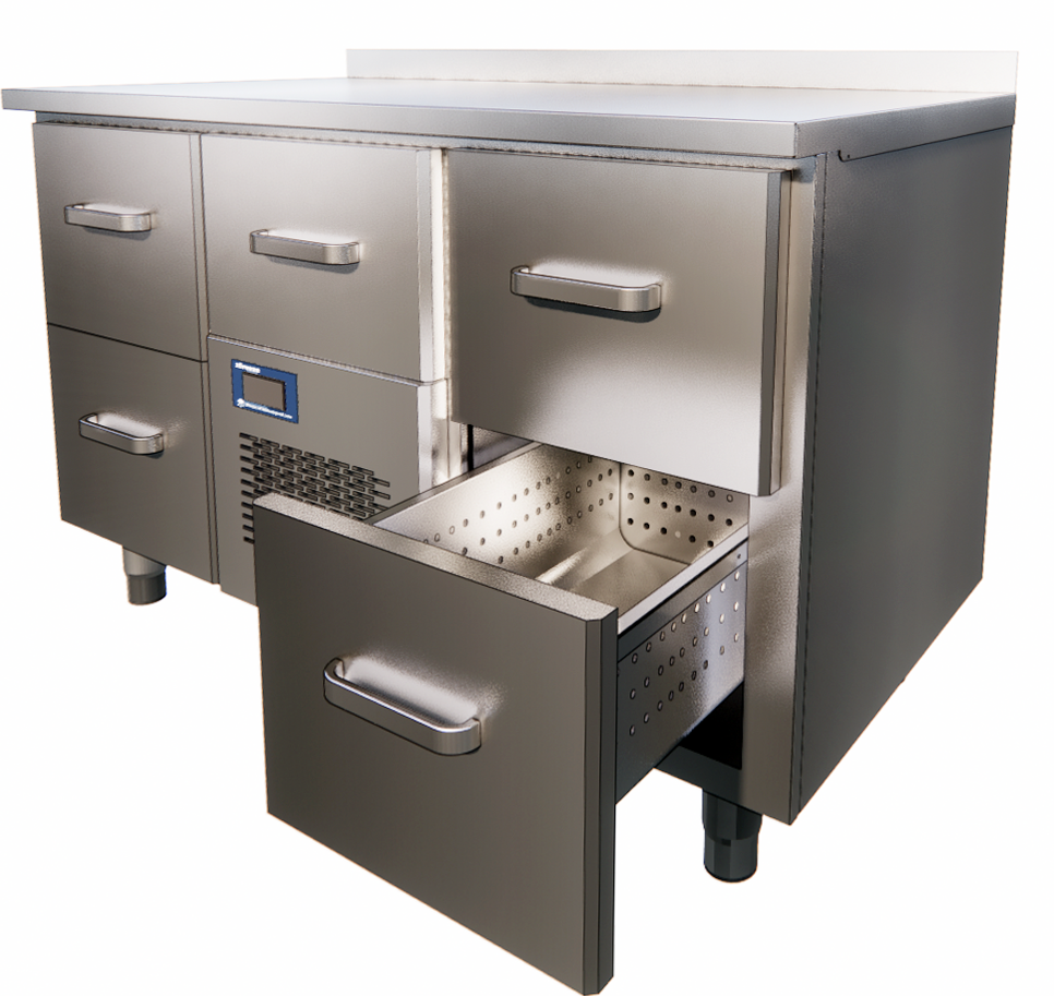 Refrigerated Bar Table, 1260 mm, +2/+6°C