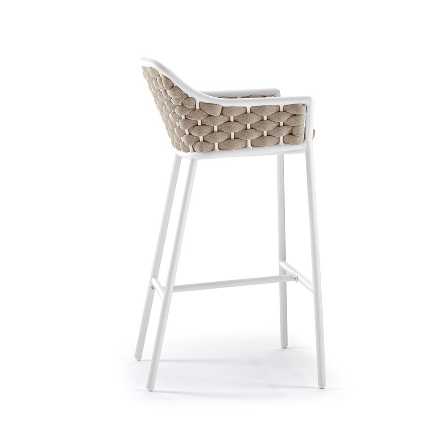 Panama Outdoor Bar Chair, Aluminium, Stackable