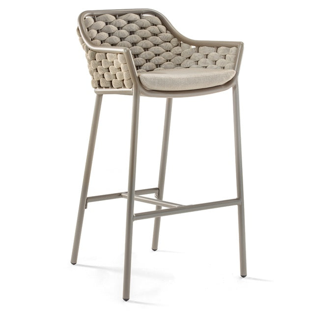 Panama Outdoor Bar Chair, Aluminium, Stackable