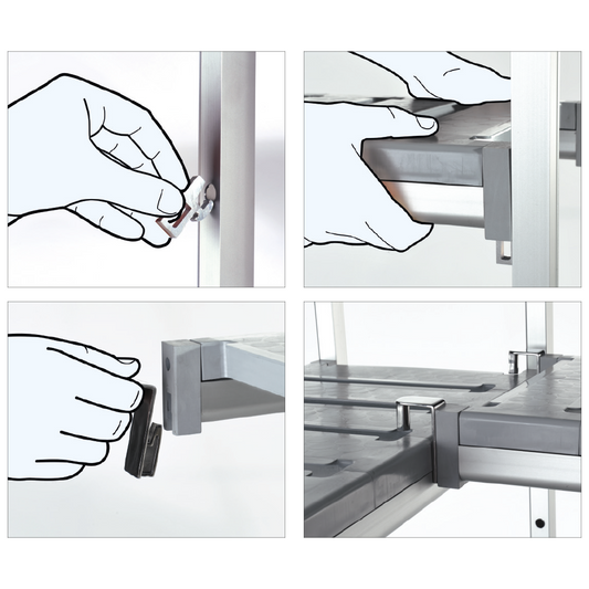 Modular Cold Room Shelving, -40/+40°C, Aluminum & HDPE